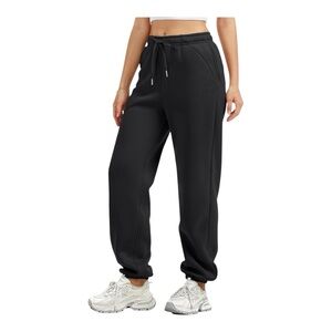 Cyenaly Black Fleece Lined Baggy Sweatpants Joggers NWT Size Small